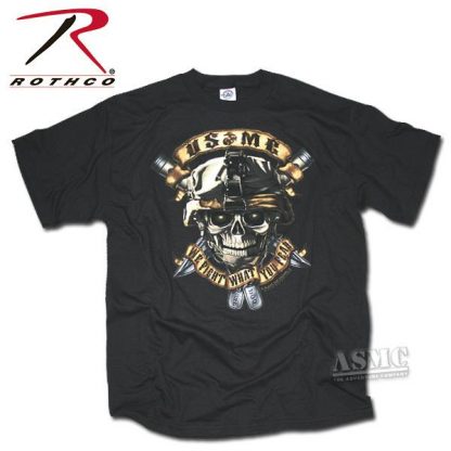 T-Shirt Black Ink USMC We Fight (Größe S)