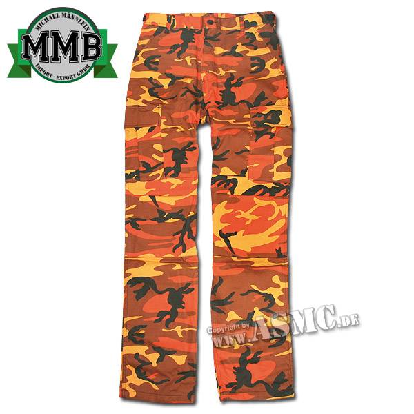 Feldhose BDU Style MMB orange-camo (Größe M)