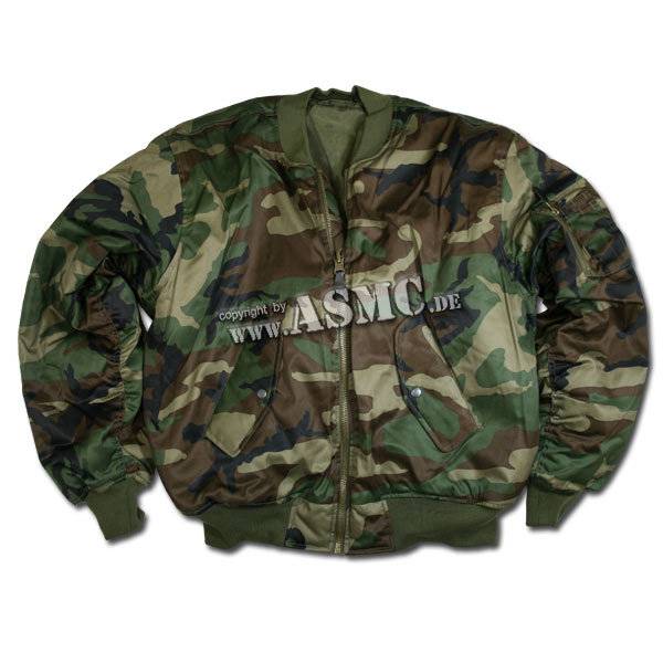 Fliegerjacke MA-1 Style woodland (GrÃ¶ÃŸe L)