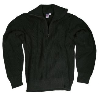 Pullover Troyer Acryl schwarz (Größe 48)