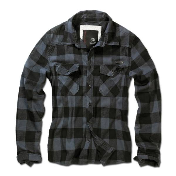 Brandit Checkshirt schwarz grau (Größe L)