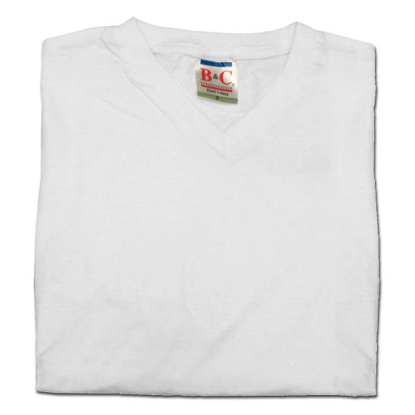 T-Shirt V-Neck weiss (Größe XXL)