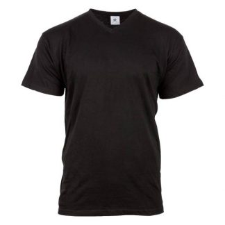 T-Shirt V-Neck schwarz (Größe XL)