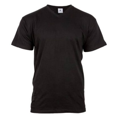 T-Shirt V-Neck schwarz (Größe XXL)