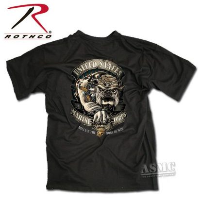 T-Shirt USMC Bulldog black (Größe S)