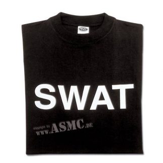 T-Shirt SWAT schwarz (Größe XL)