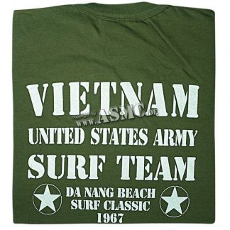 T-Shirt Vietnam Surf Team oliv (Größe S)