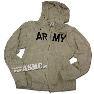 Zip-Hood Sweatshirt grau ARMY (Größe S)