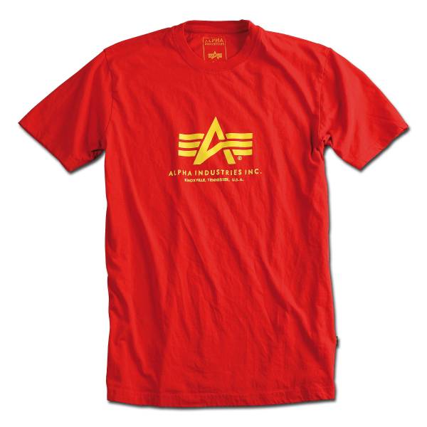 T-Shirt Alpha Industries Basic rot (Größe M)