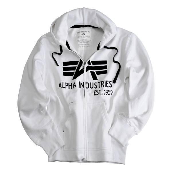Alpha Industries Big A Classic Zip Hoody weiß (Größe L)