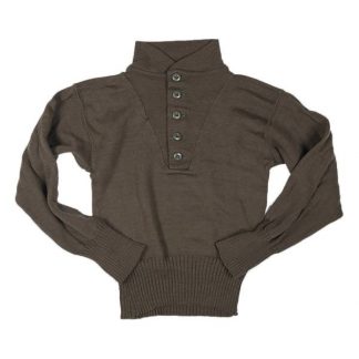 US Sweater 5-Button oliv gebraucht (Größe S)