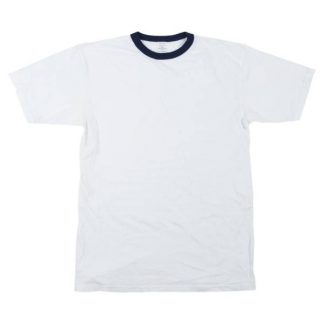 BW T-Shirt weiß blauer Rand gebraucht (Größe 2)