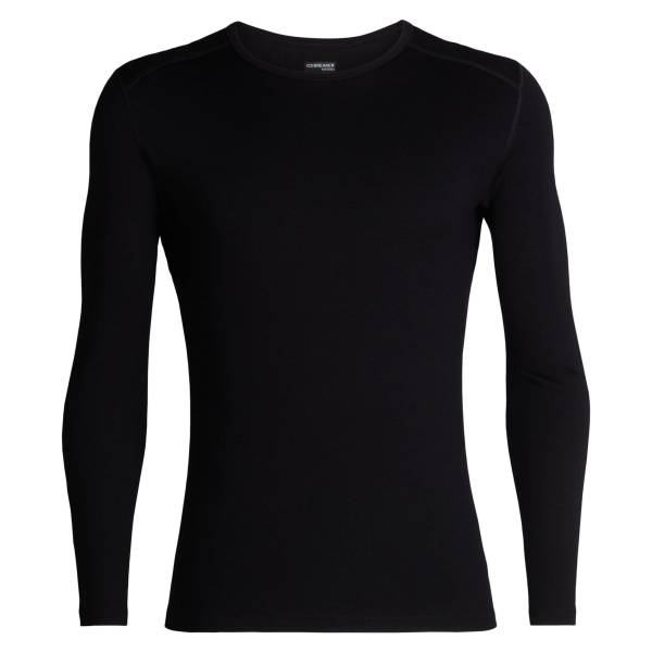 Icebreaker Long Sleeve Tech Crewe schwarz (Größe XL)