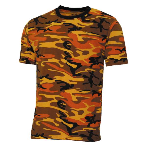 MFH T-Shirt US Streetstyle orange-camo (Größe L)