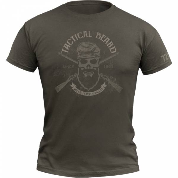 720gear T-Shirt Tactical Beard army oliv (Größe M)