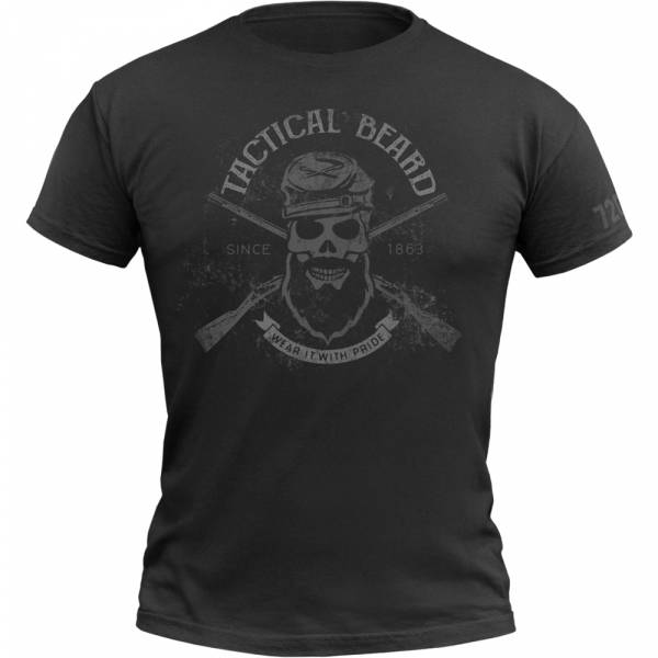 720gear T-Shirt Tactical Beard schwarz (Größe XXL)