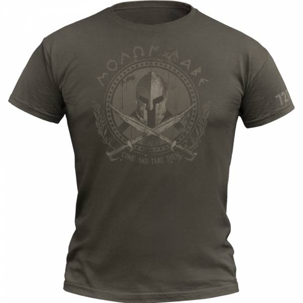 720gear T-Shirt Molon Labe army oliv (Größe S)