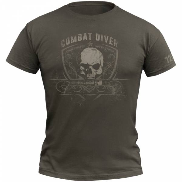 720gear T-Shirt Combat Diver army oliv (Größe XXL)