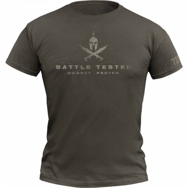 720gear T-Shirt Battle Tested army oliv (Größe XL)