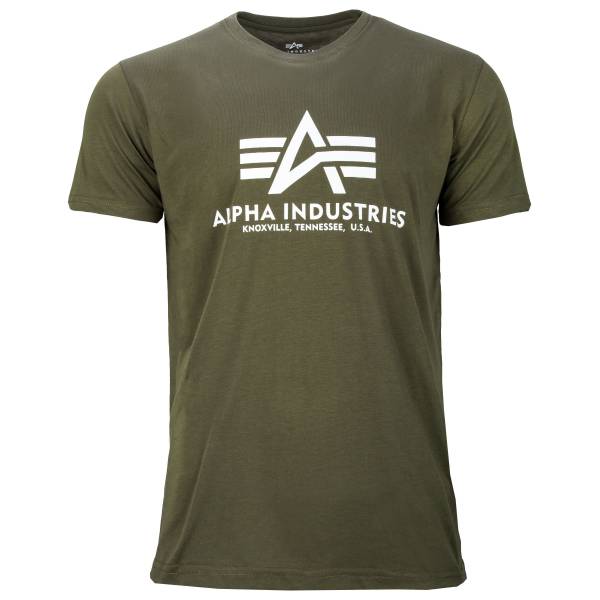 Alpha Industries T-Shirt Basic dark olive (Größe M)