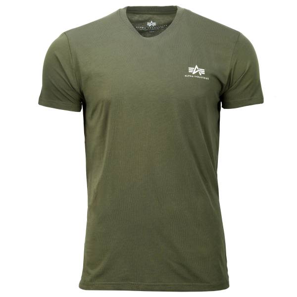 Alpha Industries T-Shirt Basic Small Logo dark olive (Größe L)