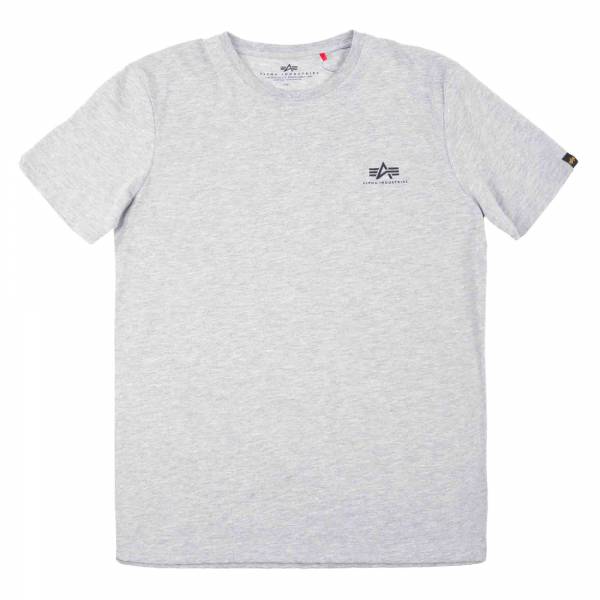 Alpha Industries T-Shirt Basic Small Logo grey heather (Größe L)