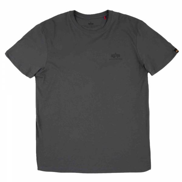 Alpha Industries T-Shirt Basic Small Logo greyblack (Größe XL)