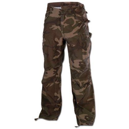 Hose Vintage Industries M65 Heavysatinpant woodland (Größe XXL)