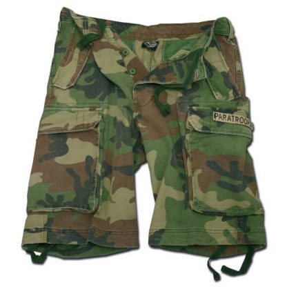 Paratrooper Shorts Mil-Tec washed woodland (Größe M)