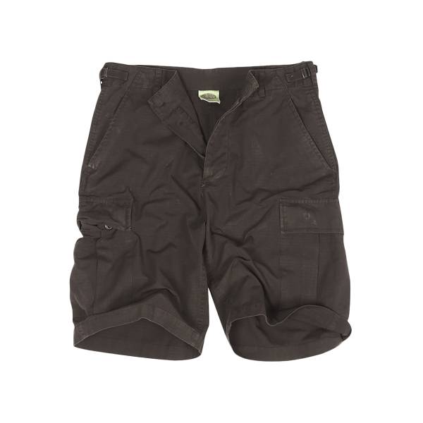 Bermuda Shorts Rip-Stop washed schwarz (Größe XL)