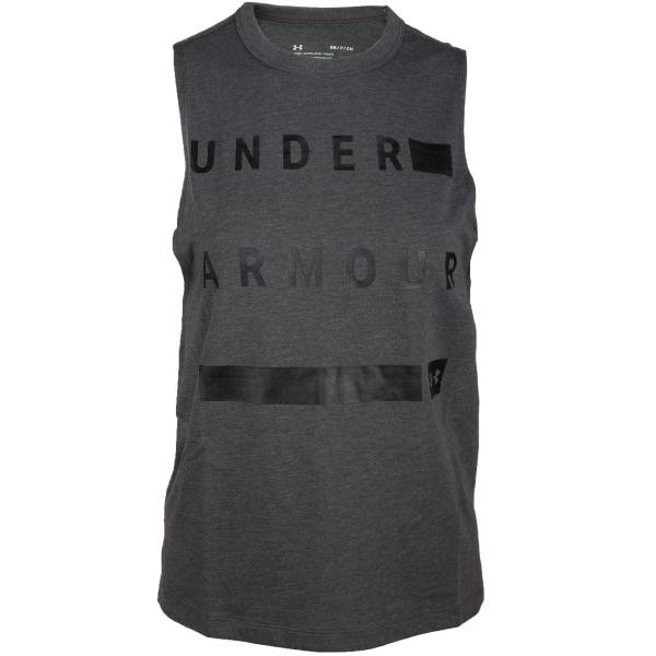 Under Armour Women Shirt Muscle Linear Wordmark grau (Größe XL)