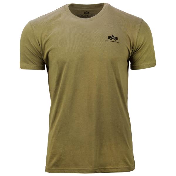 Alpha Industries T-Shirt Basic Small Logo oliv (Größe M)