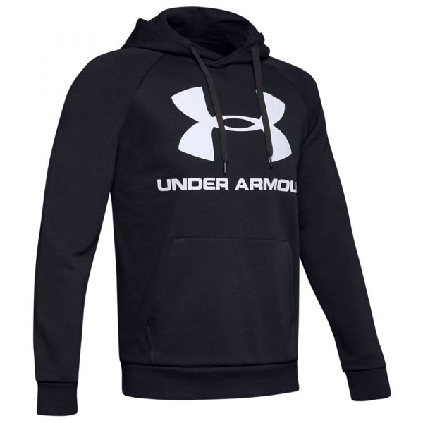 Under Armour Hoodie Fleece Sportstyle Logo schwarz weiß (Größe XXL)