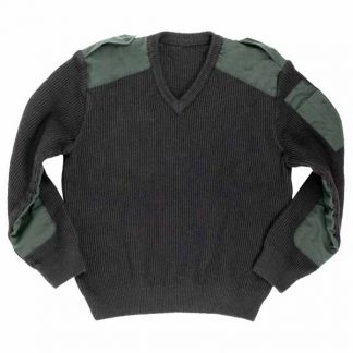 Französischer V-Pullover dunkelgrün gebraucht (Größe 96)