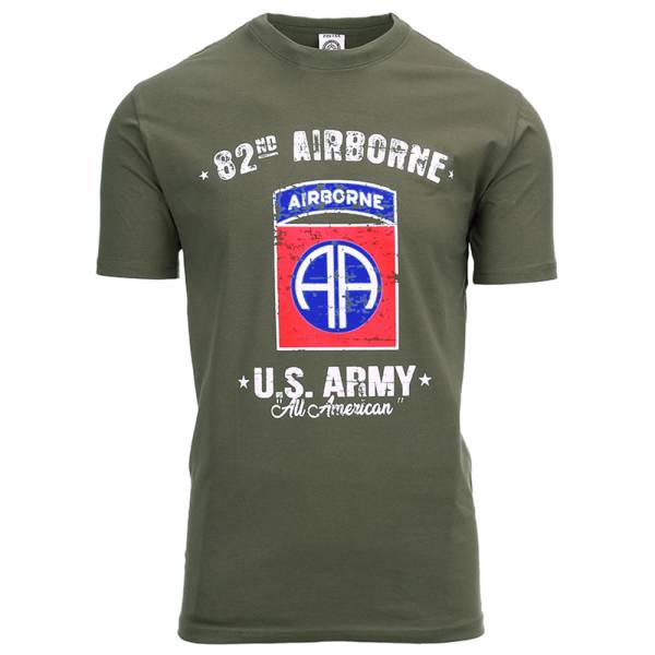 Fostex Garments T-Shirt U.S. Army 82nd Airborne oliv (GrÃ¶ÃŸe M)