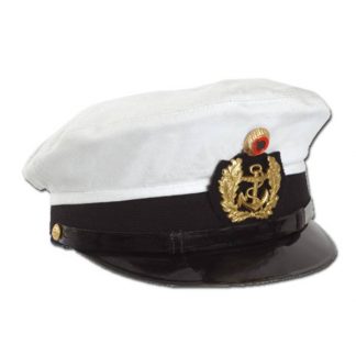 BW Schirmmütze Marine weiß gebraucht (Größe 55)
