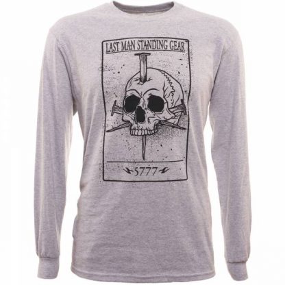 LMS Gear Longsleeve Death Card Skull grau (Größe M)