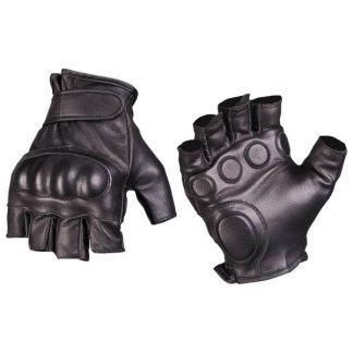 Handschuhe Fingerling Tactical Leder schwarz (Größe S)