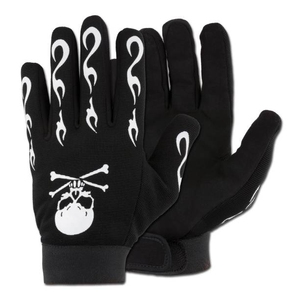 Handschuh Neopren Skull schwarz (Größe XL)