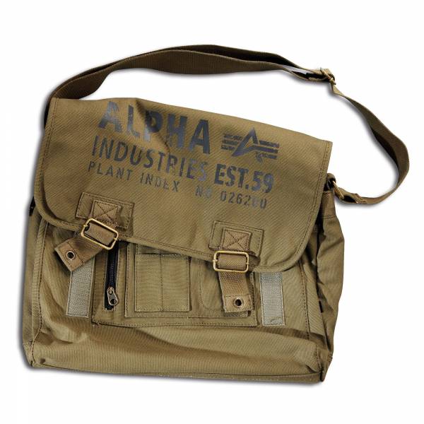 Alpha Industries Canvas Courier Bag oliv