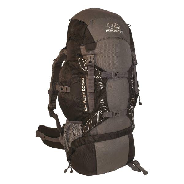 Highlander Rucksack Discovery 45 L schwarz/grau