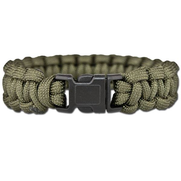 Survival Paracord Bracelet oliv (Größe M)