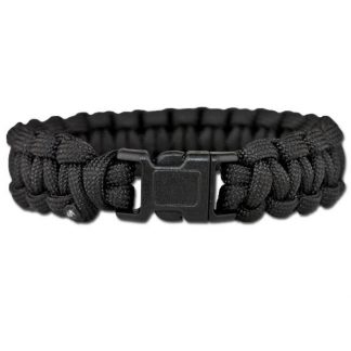 Survival Paracord Bracelet schwarz (Größe M)