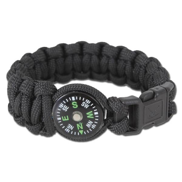 Rothco Bracelet W/Compass Schwarz (Größe S)