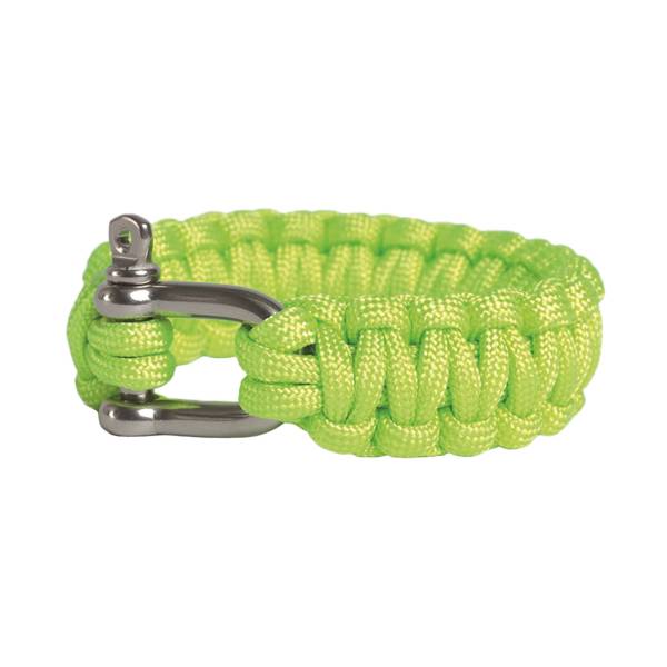 Survival Paracord Bracelet Metallverschluss grün (Größe L)