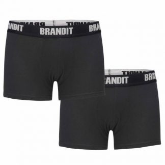 Brandit Boxershorts Logo schwarz 2er Pack (Größe S)