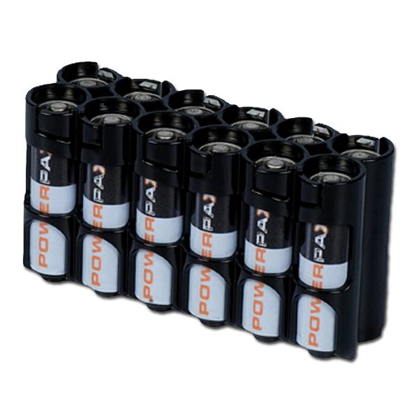 Batteriehalter Powerpax 12 x AA schwarz