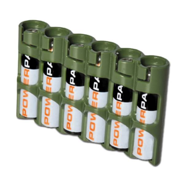 Batteriehalter Powerpax SlimLine 6 x AAA oliv