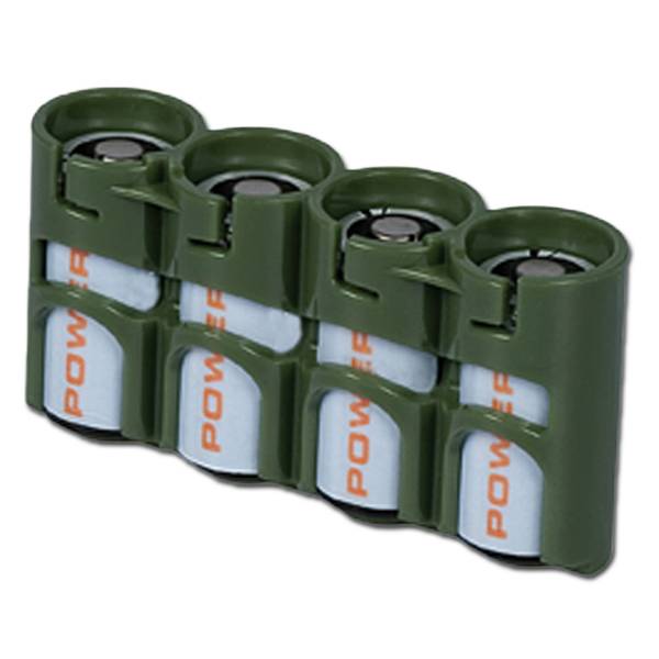 Batteriehalter Powerpax SlimLine 4 x CR123 oliv