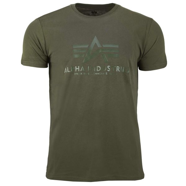 Alpha Industries T-shirt Vinyl Logo T dark olive (Größe XXL)
